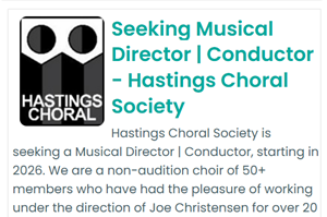 Choral Vacancies