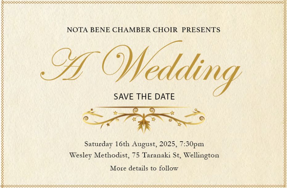 Nota Bene: A Wedding!