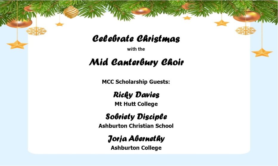 Mid Canterbury Choir: Celebrate Christmas