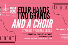 Note Bene: Four Hands, Two Grands, and a Choir