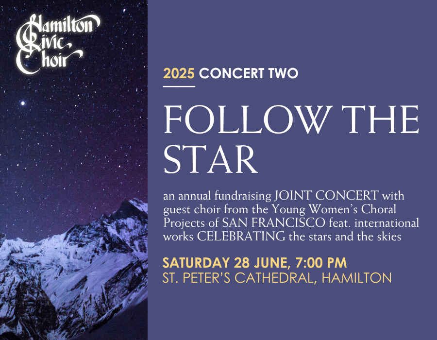 Hamilton Civic Choir Concert: Follow the Star