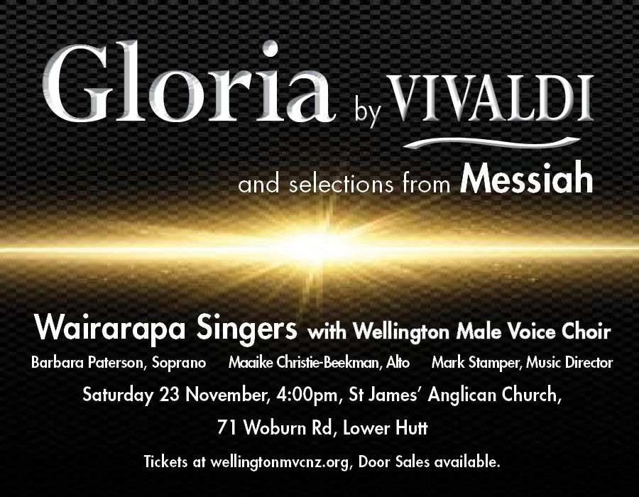 Wairarapa Singers: Vivaldi's Gloria and Messiah selections