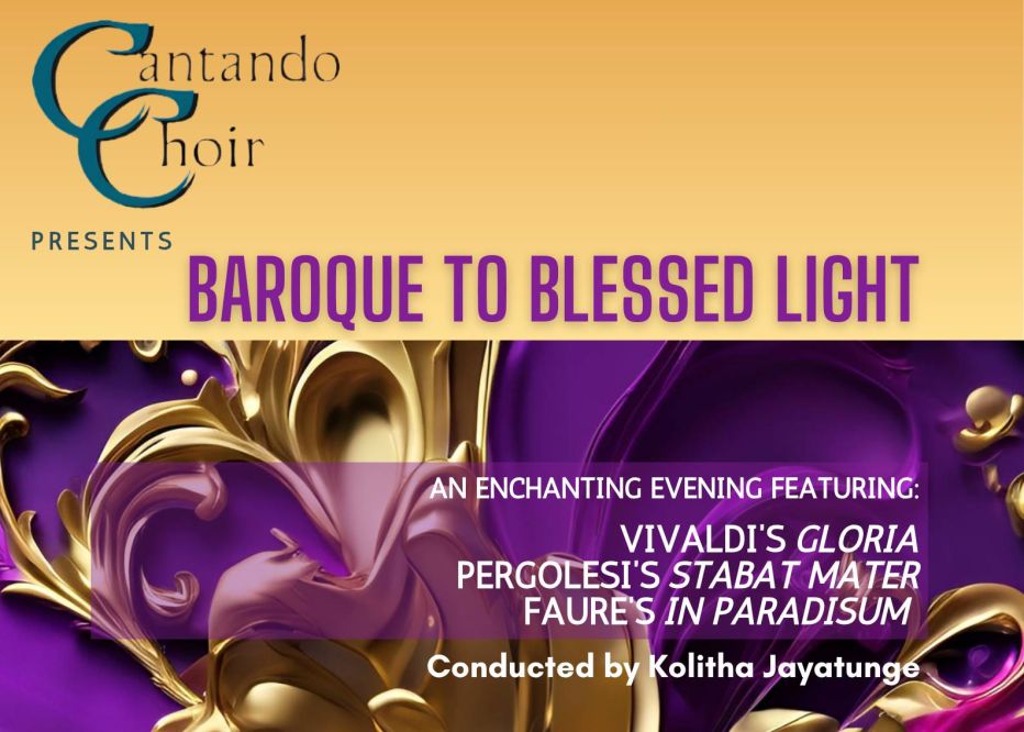 Cantando Choir: Baroque to Blessed Light