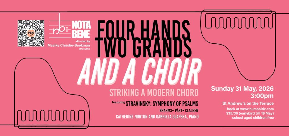 Note Bene: Four Hands, Two Grands, and a Choir