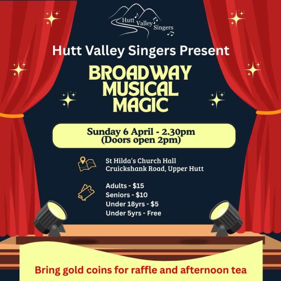 Hutt Valley Singers: Broadway Musical Magic