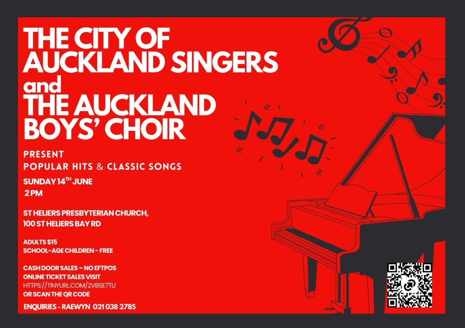 The City of Auckland Singers & Auckland Boys' Choir: In concert...