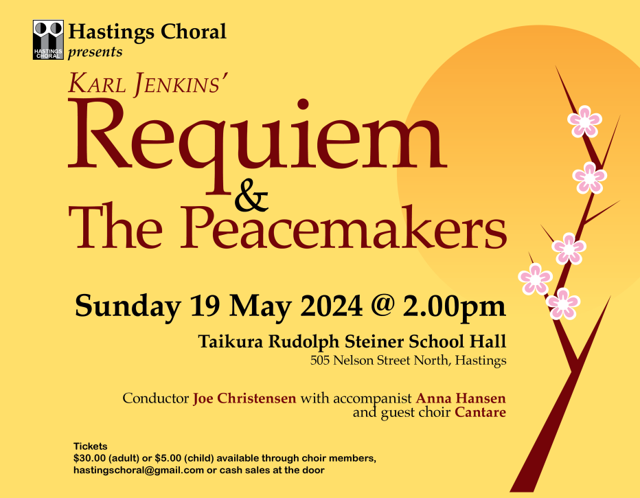 Hastings Choral Society: Kart Jenkins' 'Requiem' and' The Peacemakers'