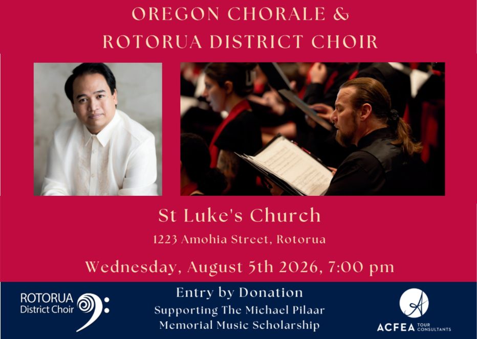 Oregon Chorale & Rotorua District Choir: Joint concert
