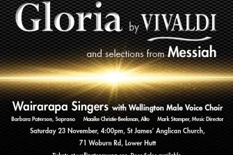 Wairarapa Singers: Vivaldi's Gloria and Messiah selections